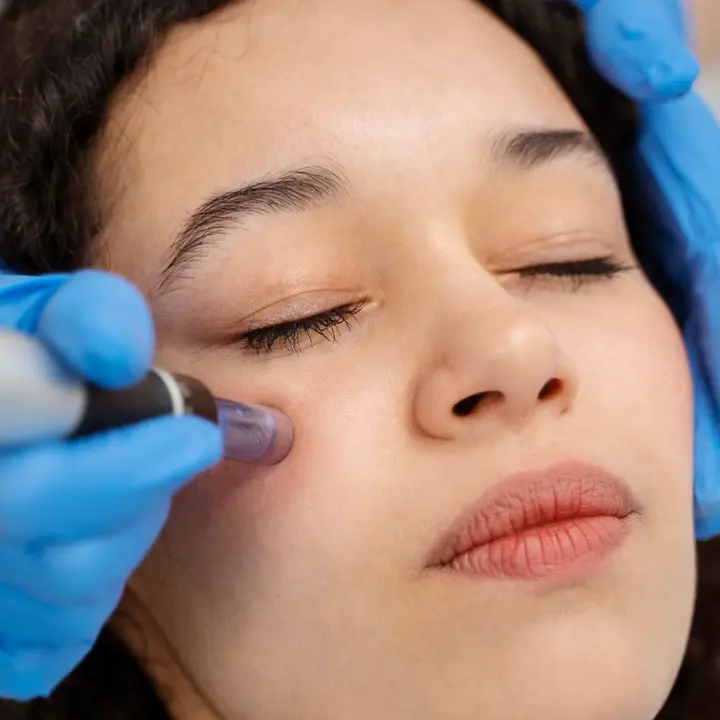 Provider performing a Dysport injection with a fine needle